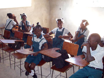 Students at the Institute of Grace in Haiti